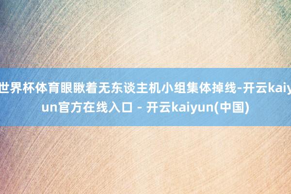 世界杯体育眼瞅着无东谈主机小组集体掉线-开云kaiyun官方在线入口 - 开云kaiyun(中国)