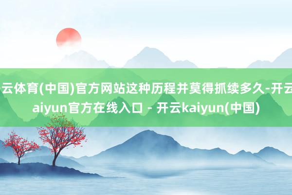 开云体育(中国)官方网站这种历程并莫得抓续多久-开云kaiyun官方在线入口 - 开云kaiyun(中国)