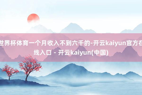 世界杯体育一个月收入不到六千的-开云kaiyun官方在线入口 - 开云kaiyun(中国)